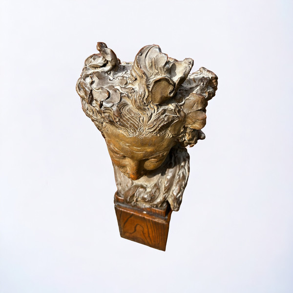 Fernando Ciancianaini (1889-1954) Scultura Originale in Terracotta - Busto di Giovane 