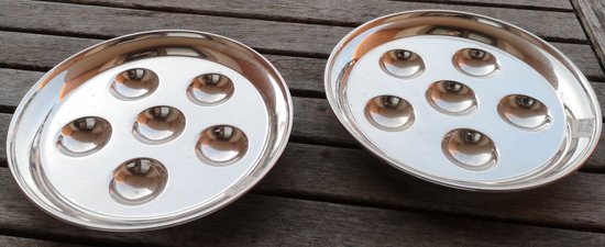 2 Wiskemann silver-plated snail serving plates