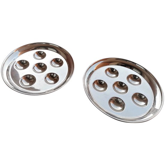 2 Wiskemann silver-plated snail serving plates