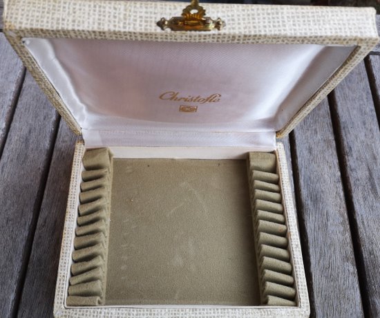 Box of 12 Christofle oyster forks, Dax model