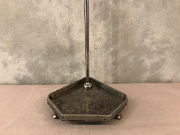 Antique fireplace set in polished and varnished iron from the 19th century 