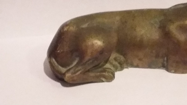 Coppia di levrieri in bronzo del XIX secolo