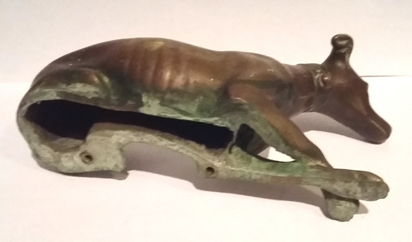 Coppia di levrieri in bronzo del XIX secolo