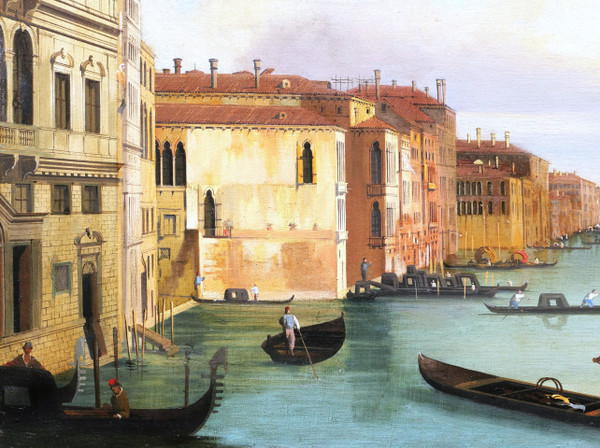ITALIAN school circa 1880, after CANALETTO, Animated view of the Grand Canal