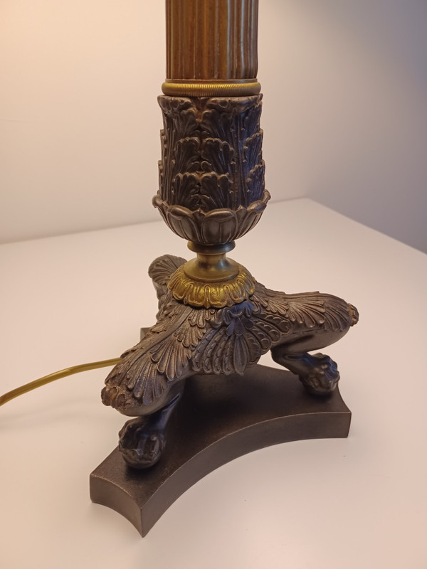 Antique lamp base with lion's paw - Restoration Period - Empire