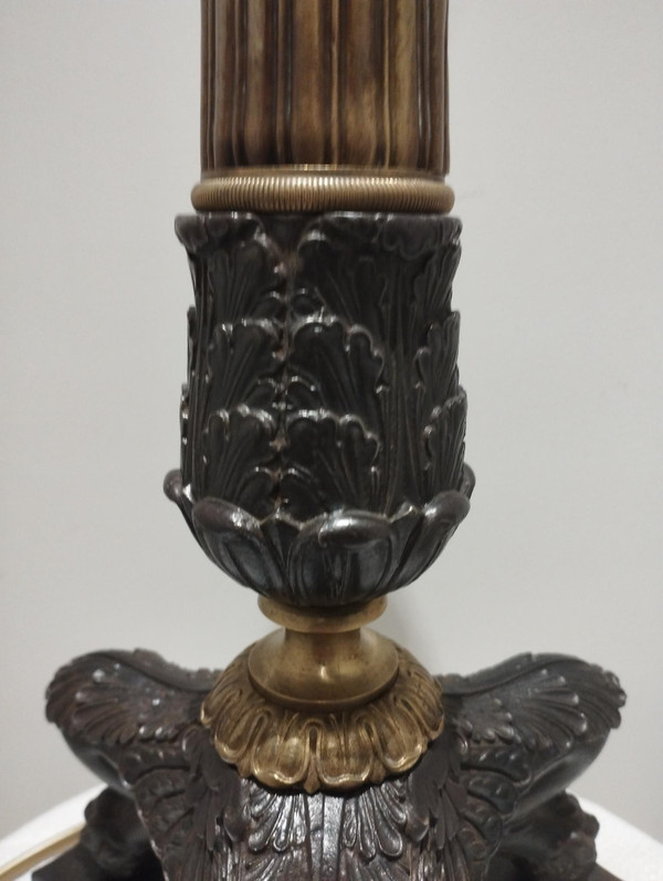 Antique lamp base with lion's paw - Restoration Period - Empire