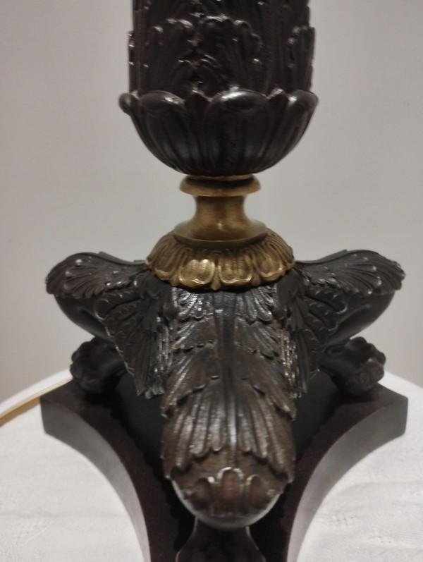 Antique lamp base with lion's paw - Restoration Period - Empire