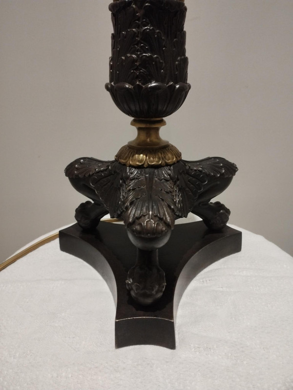 Antique lamp base with lion's paw - Restoration Period - Empire