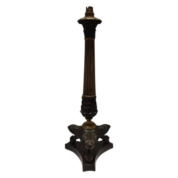 Antique lamp base with lion's paw - Restoration Period - Empire