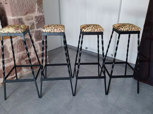 4 brutalist stools from 1950