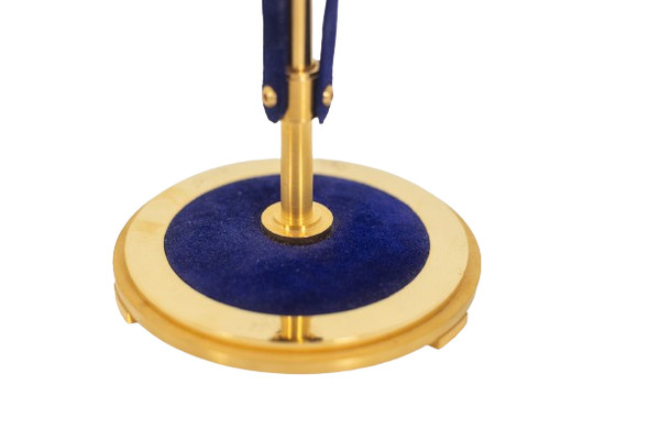 Candlestick in gilded brass and velvet. Contemporary Work. LS59441456B