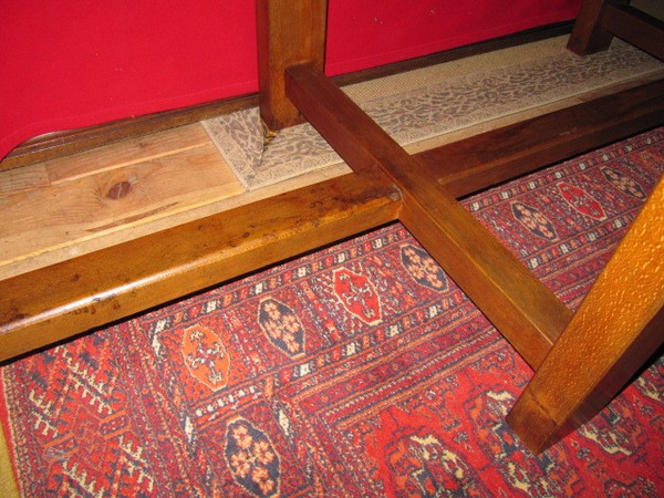 Large Table or Watchmaker's Workbench in Beech, Early 20th Century