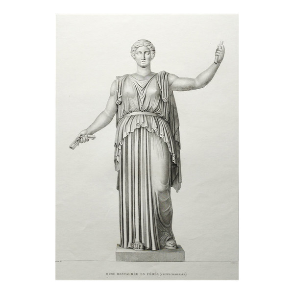 Etching Mythological Engraving Cérés Greek Goddess 19th C Old Print
