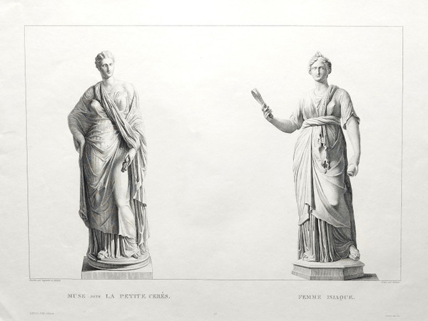 Mythologische Gravur Musen Griechische Göttin 19