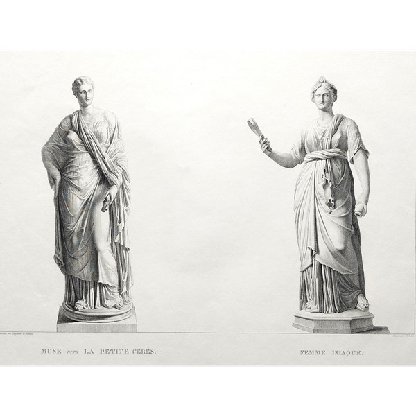 Mythologische Gravur Musen Griechische Göttin 19