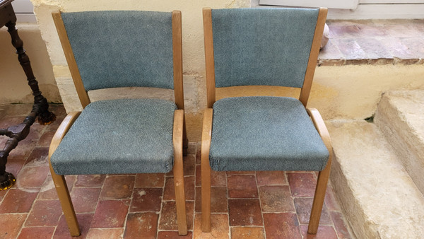 4 Bow-wood chairs Steiner edition 1950's