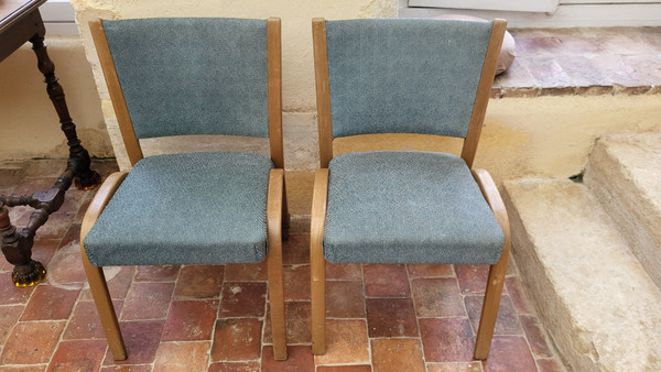 4 Bow-wood chairs Steiner edition 1950's