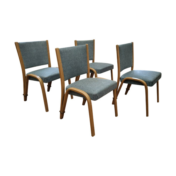 4 Bow-wood chairs Steiner edition 1950's