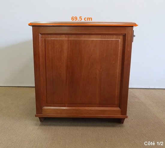  Small Mahogany Middle Desk, Art Deco - 1940s