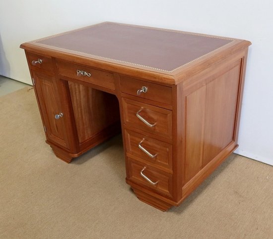  Small Mahogany Middle Desk, Art Deco - 1940s