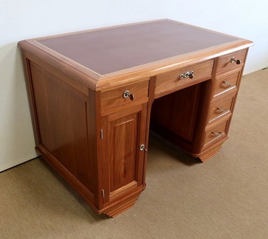  Small Mahogany Middle Desk, Art Deco - 1940s