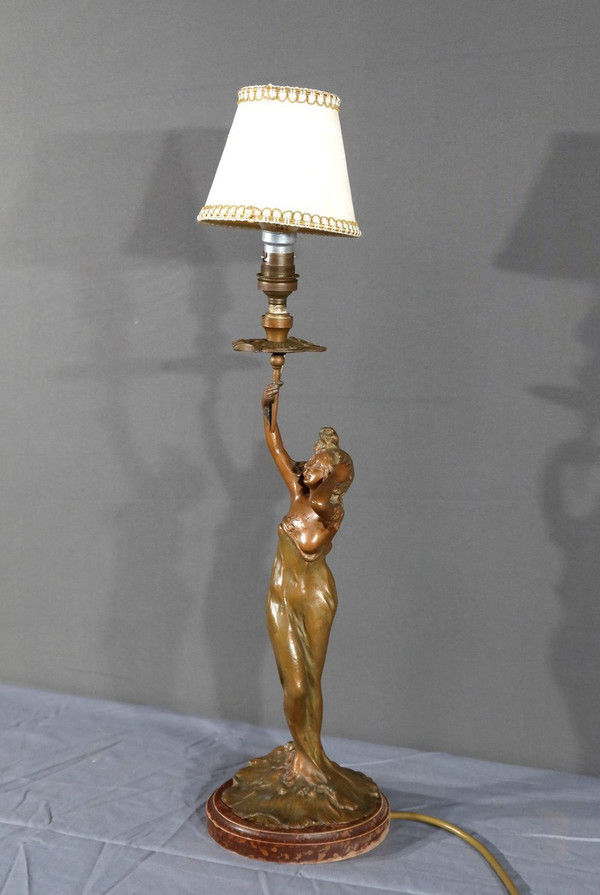 Lampada Regulate in stile Art Nouveau firmata C.Rosa – metà del XX secolo