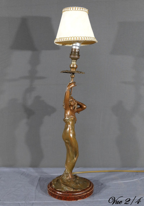 Lampada Regulate in stile Art Nouveau firmata C.Rosa – metà del XX secolo
