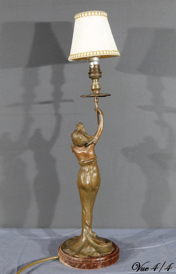 Lampada Regulate in stile Art Nouveau firmata C.Rosa – metà del XX secolo