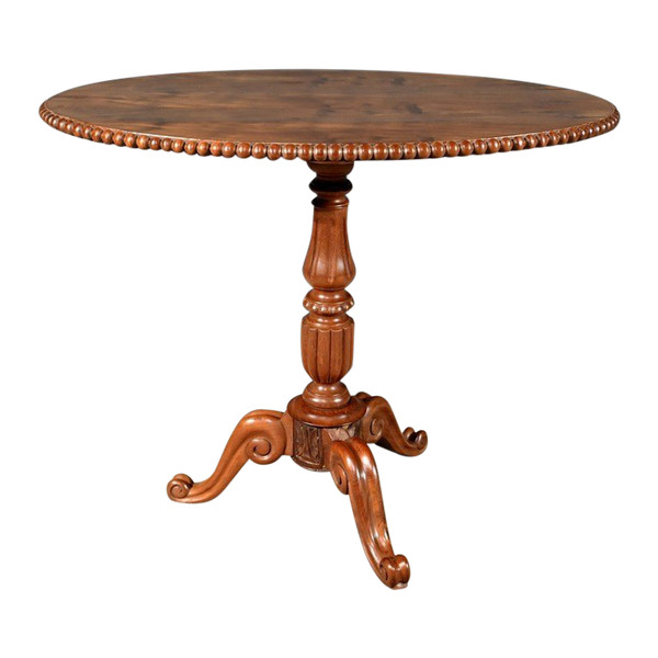 Oval Pedestal Table with Mahogany System, Louis Philippe period – 1st part 19th century
