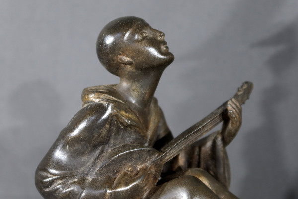 Regulate Sculpture of Pierrot and Columbine - Early 20th Century