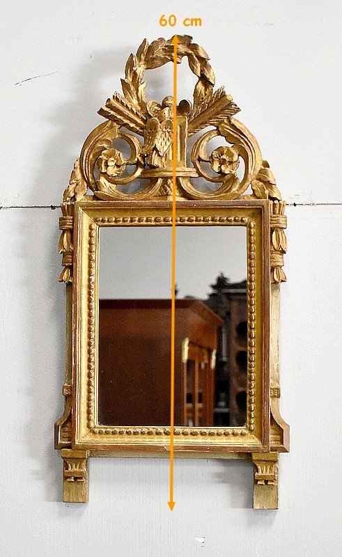 Petit Miroir en Bois Doré, style Louis XVI - 1ère partie XXe 