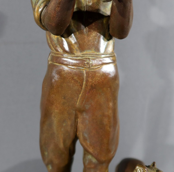 Bronzeskulptur mit doppelter Patina – frühes 20. Jahrhundert