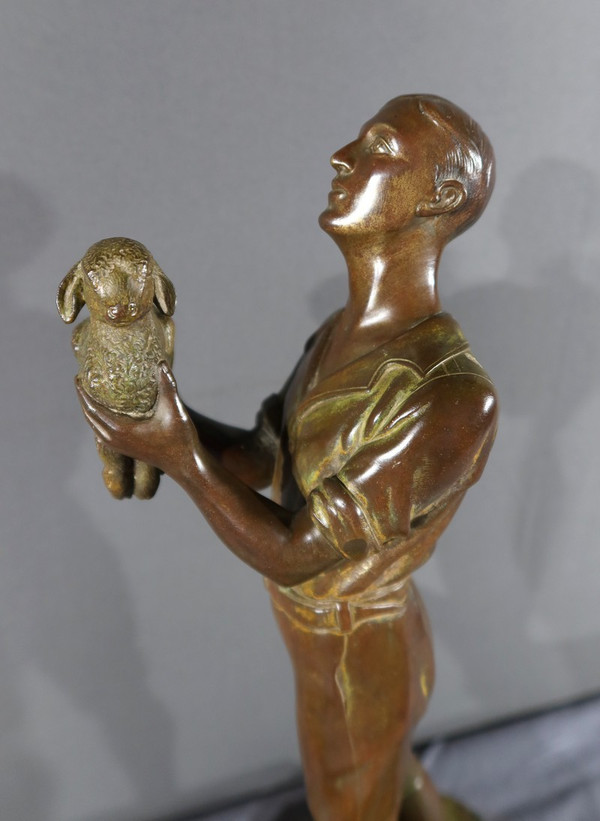 Bronzeskulptur mit doppelter Patina – frühes 20. Jahrhundert