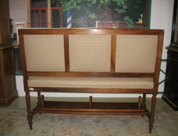 Banquette de Billard en Noyer - XXe