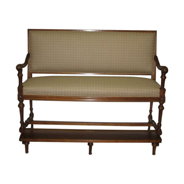 Banquette de Billard en Noyer - XXe