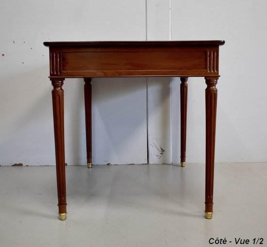  Solid Cuban Mahogany Desk Table, Louis XVI - Eighteenth