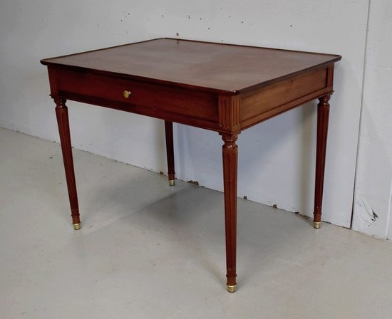  Solid Cuban Mahogany Desk Table, Louis XVI - Eighteenth