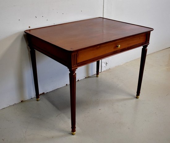  Solid Cuban Mahogany Desk Table, Louis XVI - Eighteenth