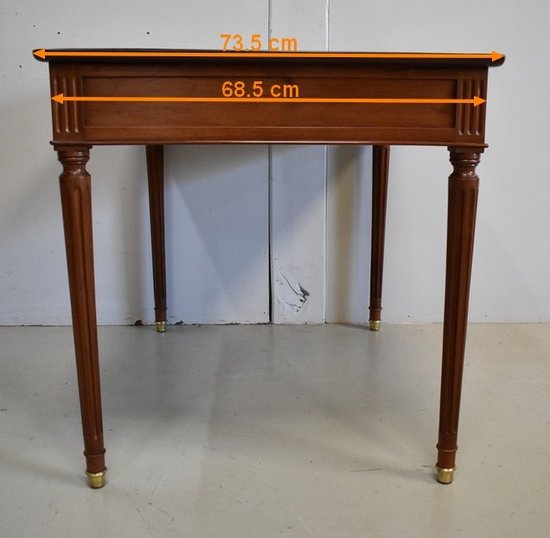  Solid Cuban Mahogany Desk Table, Louis XVI - Eighteenth
