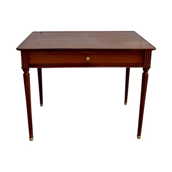  Solid Cuban Mahogany Desk Table, Louis XVI - Eighteenth