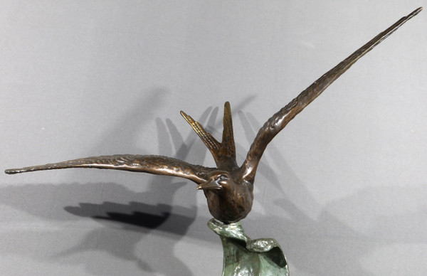 “Il Gabbiano” in bronzo, attribuito a Erget – Inizio XX secolo