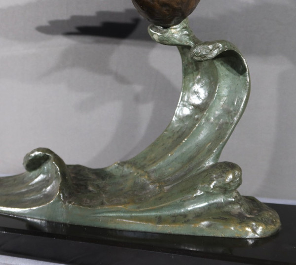 “Il Gabbiano” in bronzo, attribuito a Erget – Inizio XX secolo
