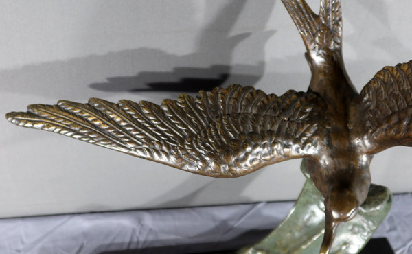 “Il Gabbiano” in bronzo, attribuito a Erget – Inizio XX secolo