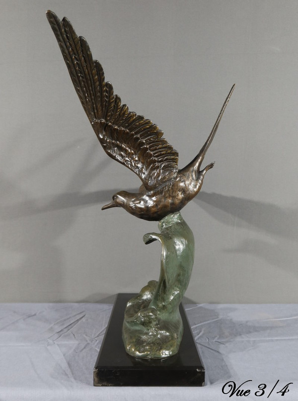 “Il Gabbiano” in bronzo, attribuito a Erget – Inizio XX secolo