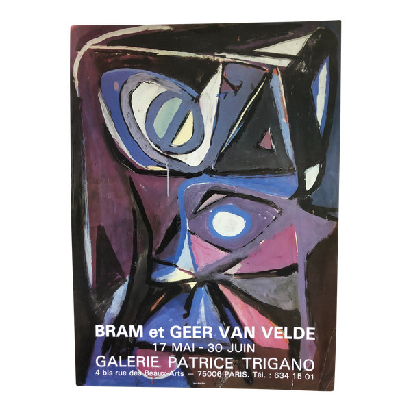 Poster Bram and Geer Van Velde Galerie Patrice Trigano Paris 1984