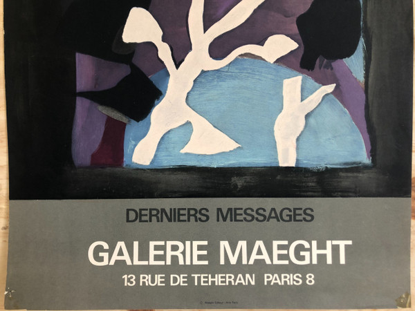 Manifesto Georges Braque Ultimi messaggi Galerie Maeght Parigi 1967