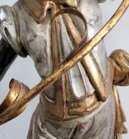  Nubien Porte-Torchère en Bois Sculpté, goût Vénitien – 1ère partie XXe 