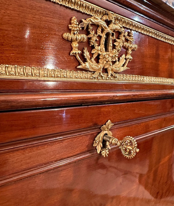 Etienne Levasseur, Secretaire En Acajou Estampillé d'Epoque Louis XVI Vers 1770