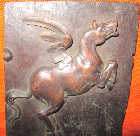 panneau de porte Boiserie décor d'un Cheval ailé (Bellérophon)ou(pégase)18ème