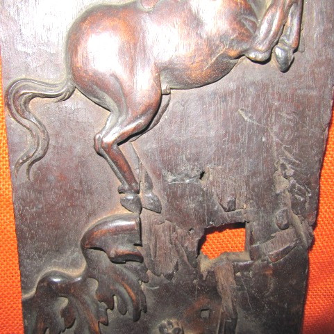 panneau de porte Boiserie décor d'un Cheval ailé (Bellérophon)ou(pégase)18ème